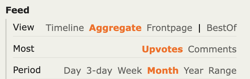Aggregate filters showing period options and date range controls