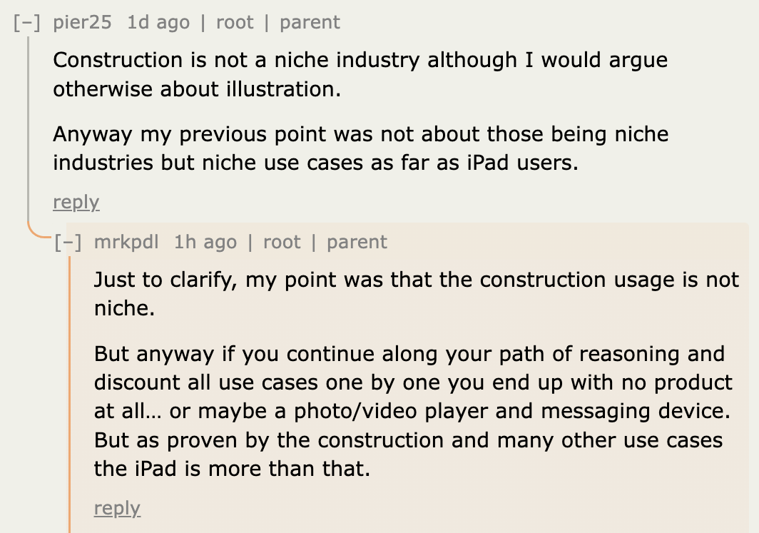 Comments drawer showing unread comments highlighted inside a thread